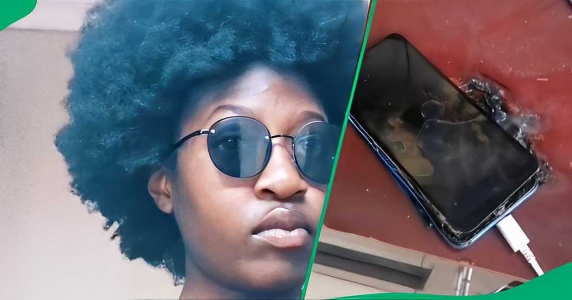 lady shares brother's exploded phone lady shares brother's exploded phone