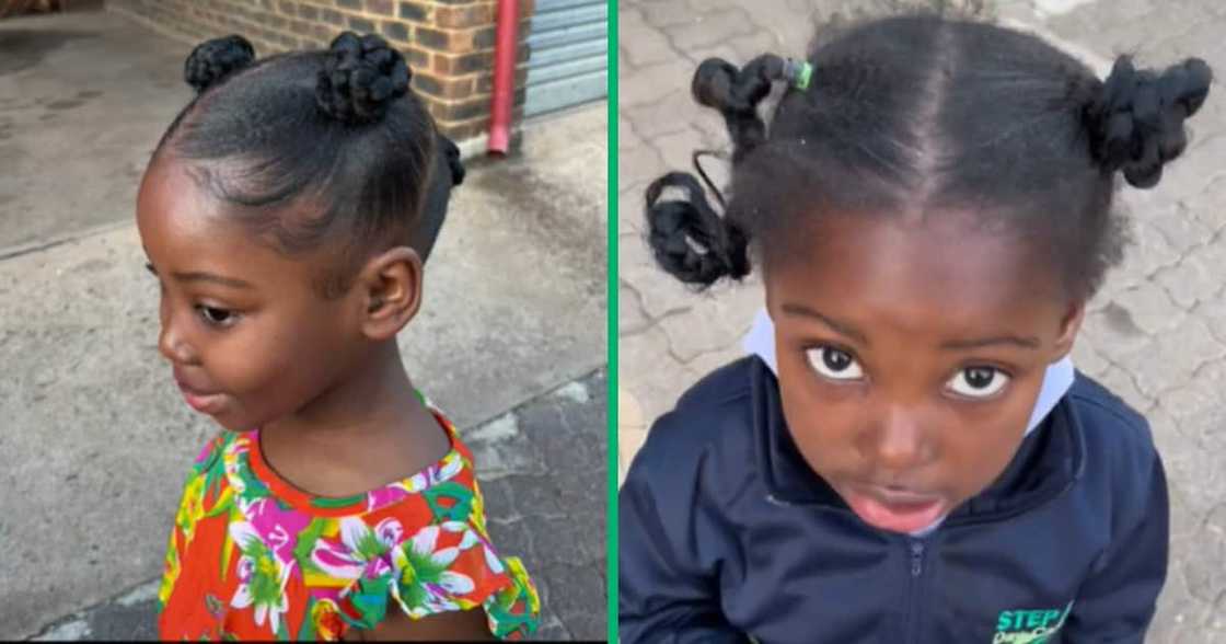 TikTok video featuring a mother's before-and-after hairdo transformation for her daughter leaves viewers in stitches