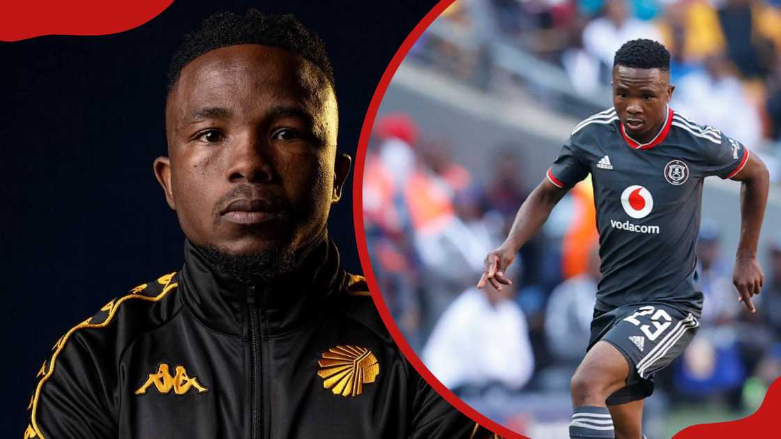 Paseka Mako on an official portrait and playing on the pitch Paseka Mako on an official portrait and playing on the pitch