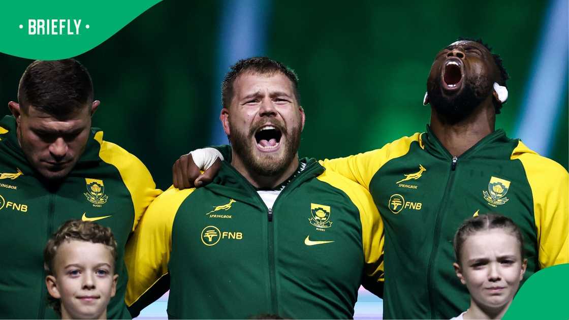 Malcolm Marx, Boan Venter, Siya Kolisi, France and South Africa. Malcolm Marx, Boan Venter, Siya Kolisi, France and South Africa.