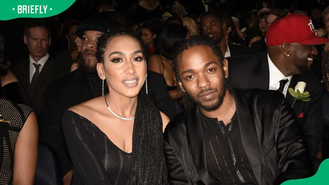 Kendrick Lamar and his fiancée at the Grammys Kendrick Lamar and his fiancée at the Grammys