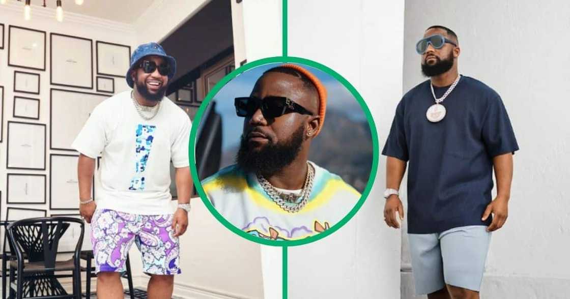 Cassper Nyovest working on a music video