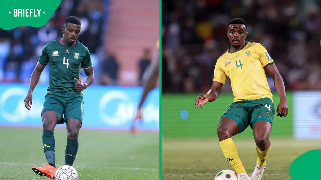 Teboho Mokoena playing for Bafana Bafana