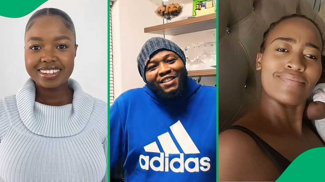 A TikTok video shows men and women unveiling their grocery hauls.