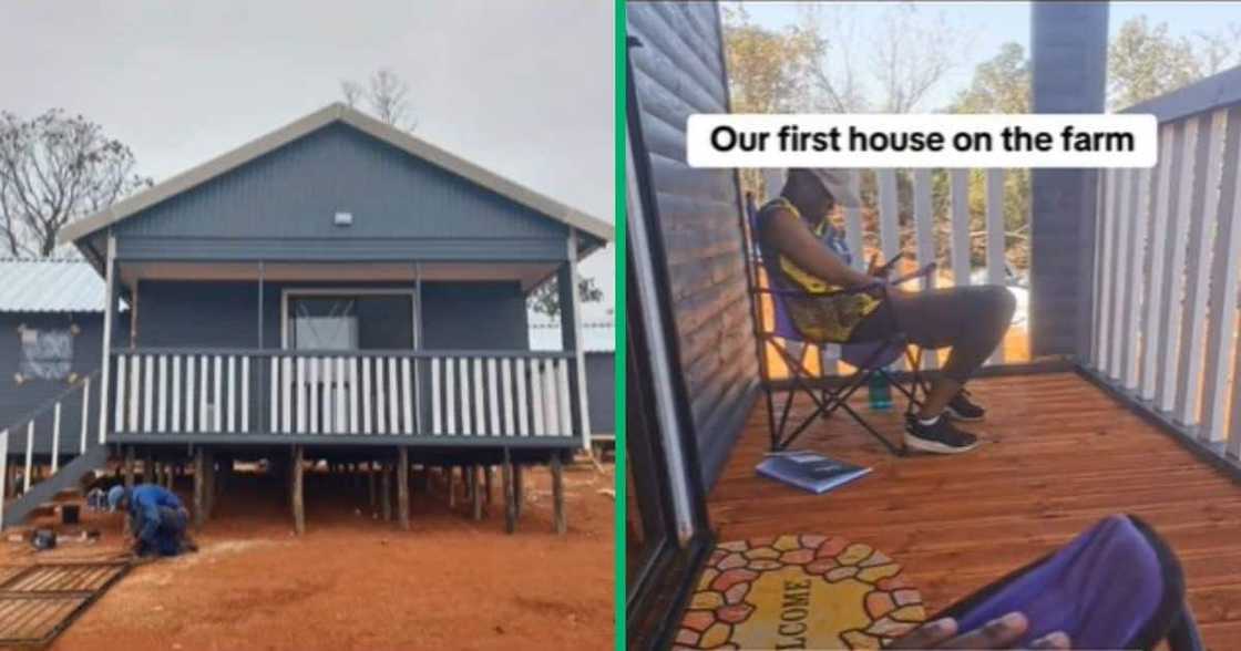 TikTok video shows man building wooden house TikTok video shows man building wooden house