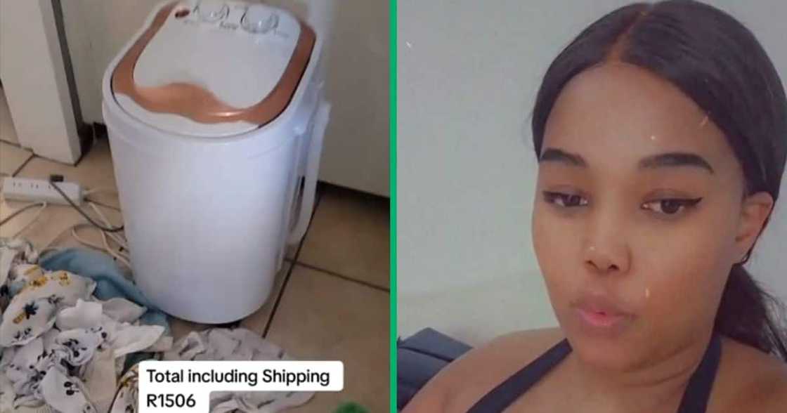 woman shares affordable mini washing machine woman shares affordable mini washing machine
