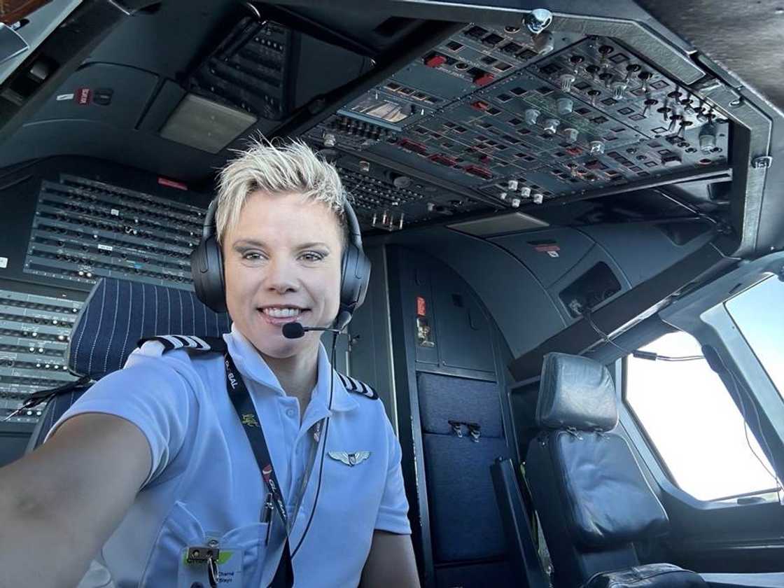 Charné Steyn, First Officer on Global Airways' Airbus A320 fleet and pilot for LIFT