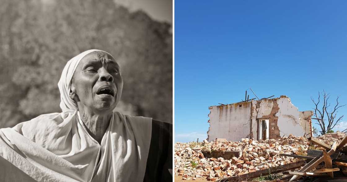 Alex woman's house was demolished by residents to allow City Power electricians to attend to a power outage