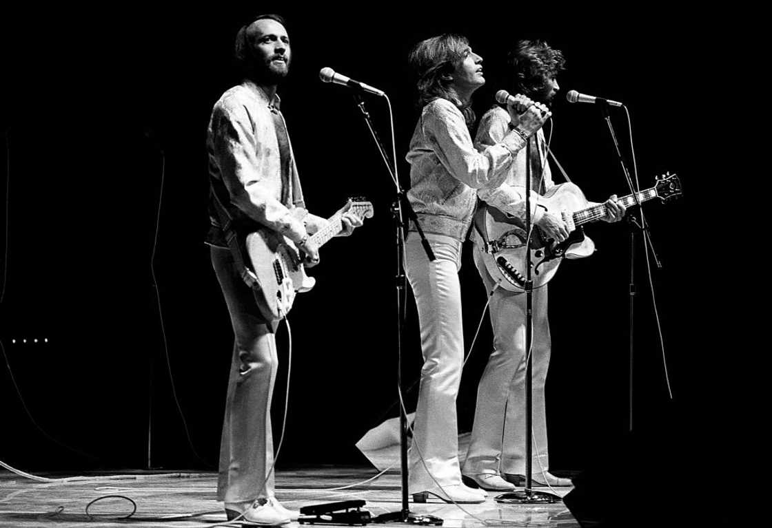L-R: Maurice Gibb, Robin Gibb, and Barry Gibb L-R: Maurice Gibb, Robin Gibb, and Barry Gibb