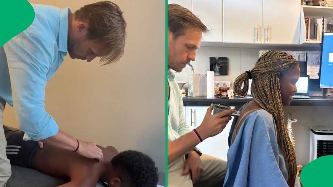 Rachel Kolisi's kids Nicholas Kolisi and Liphelo at chiropractor ahead of Australia trip Rachel Kolisi's kids Nicholas Kolisi and Liphelo at chiropractor ahead of Australia trip