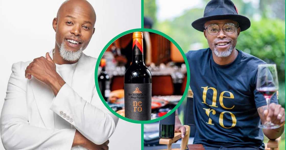 Thapelo Mokoena talked about his business venture and partnership with the Bosman Family Vineyards Thapelo Mokoena talked about his business venture and partnership with the Bosman Family Vineyards