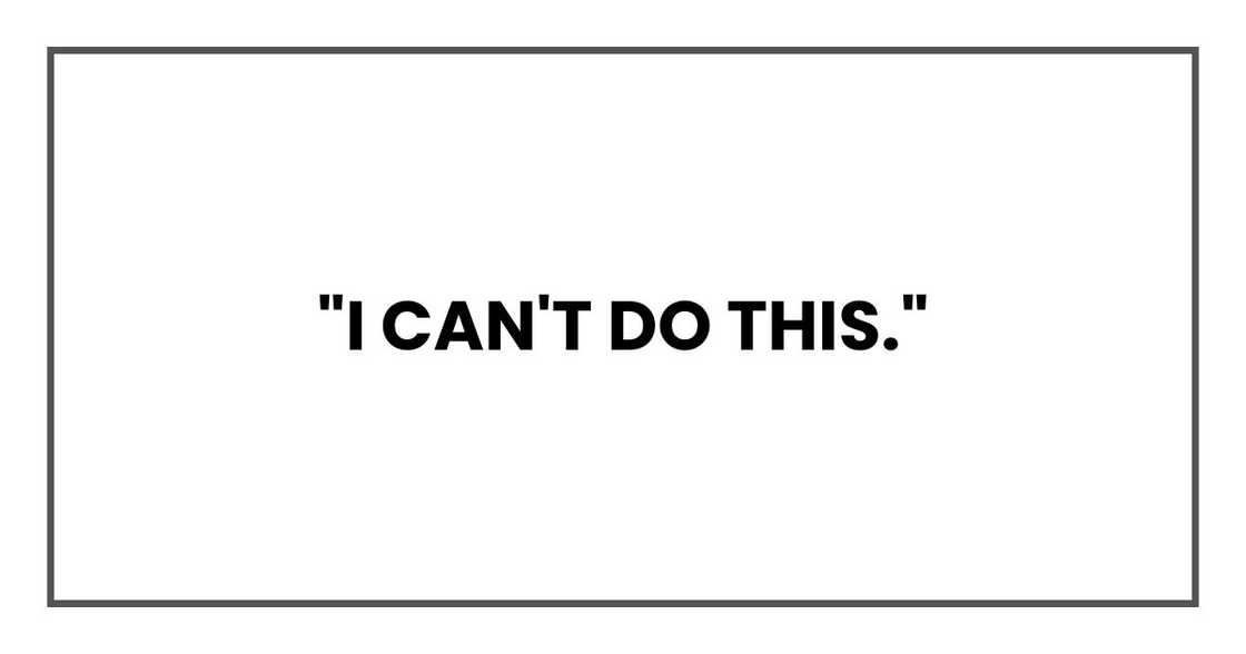 "I can't do this."