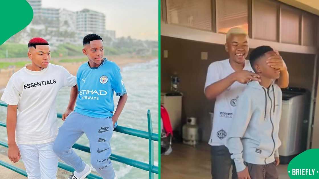 A man surprised his little brother with a brand-new car, which left South Africans talking. A man surprised his little brother with a brand-new car, which left South Africans talking.