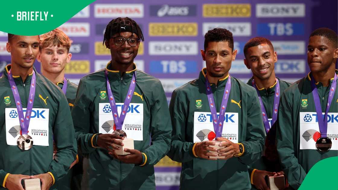 Lythe Pillay, Leendert Koekemoer, Udeme Okon, Wayde Van Niekerk, Gardeo Isaacs, Zakithi Nene, and South Africa.