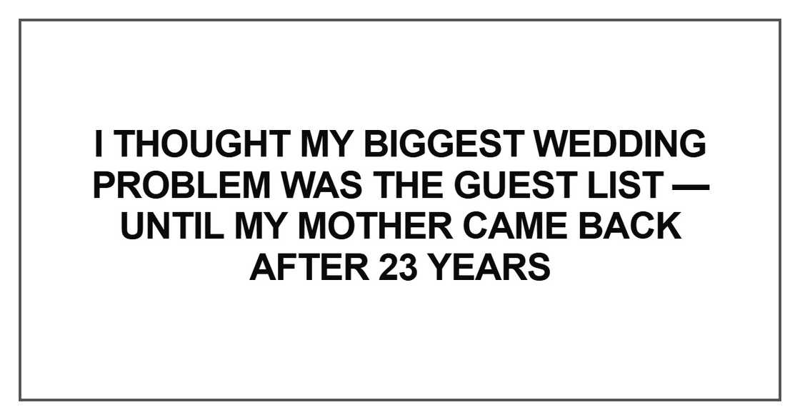 I thought my biggest wedding problem