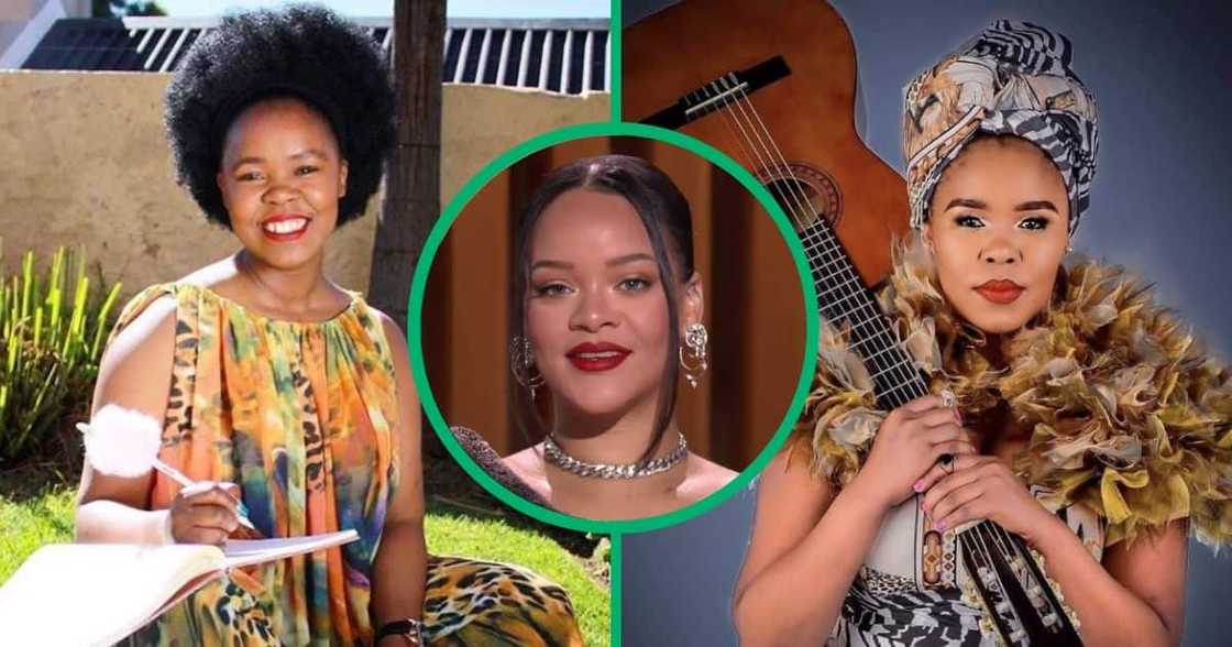 South African singer Zahara has been told that her vocals sound alike to Rihanna's. South African singer Zahara has been told that her vocals sound alike to Rihanna's.