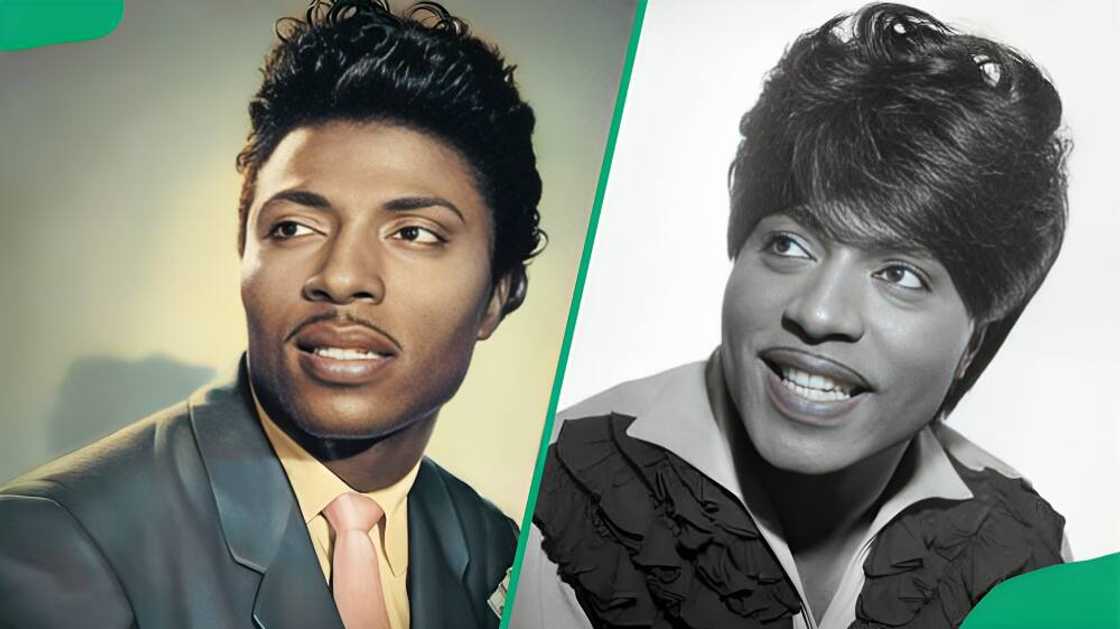 Little Richard posing for photos Little Richard posing for photos
