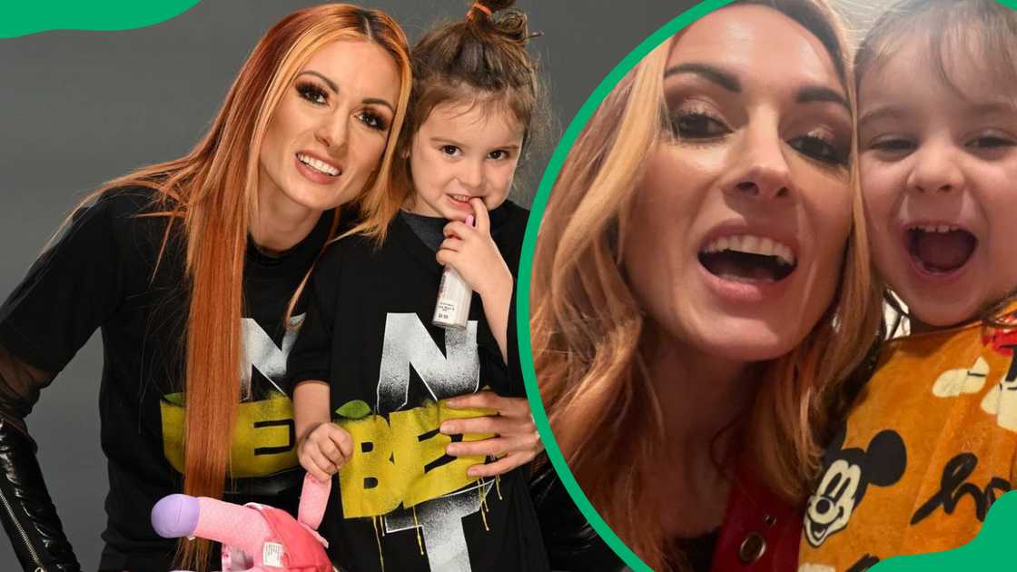 Becky Lynch and her daughter Ru Lopez are having a good time