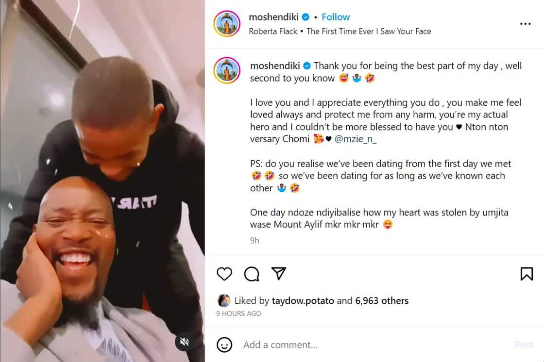 Moshe Ndiki and Mzie looking lovey dovey. Moshe Ndiki and Mzie looking lovey dovey.