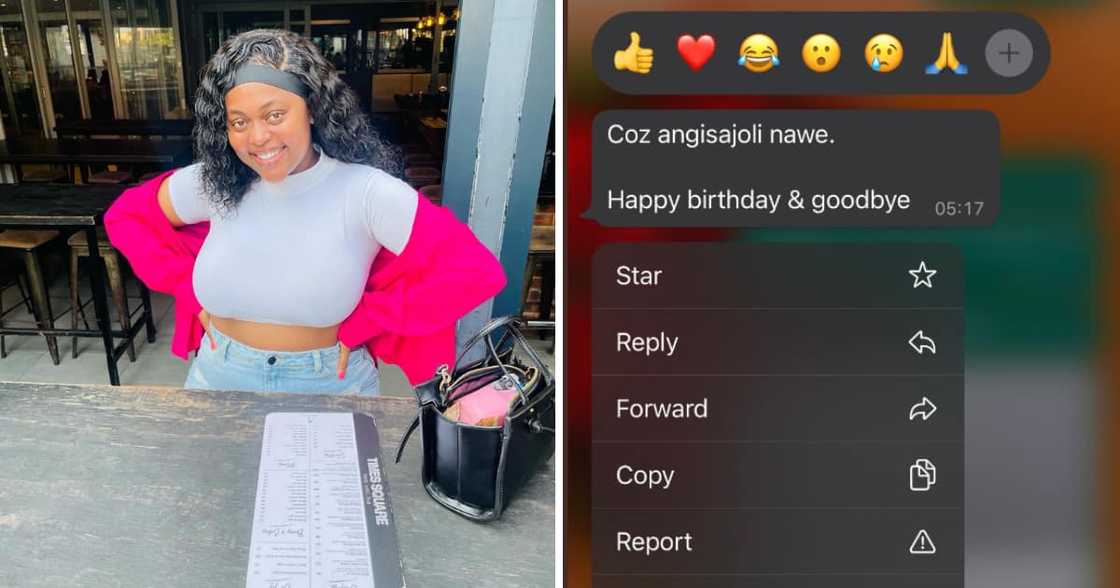 A woman got dumped on her birthday via text.