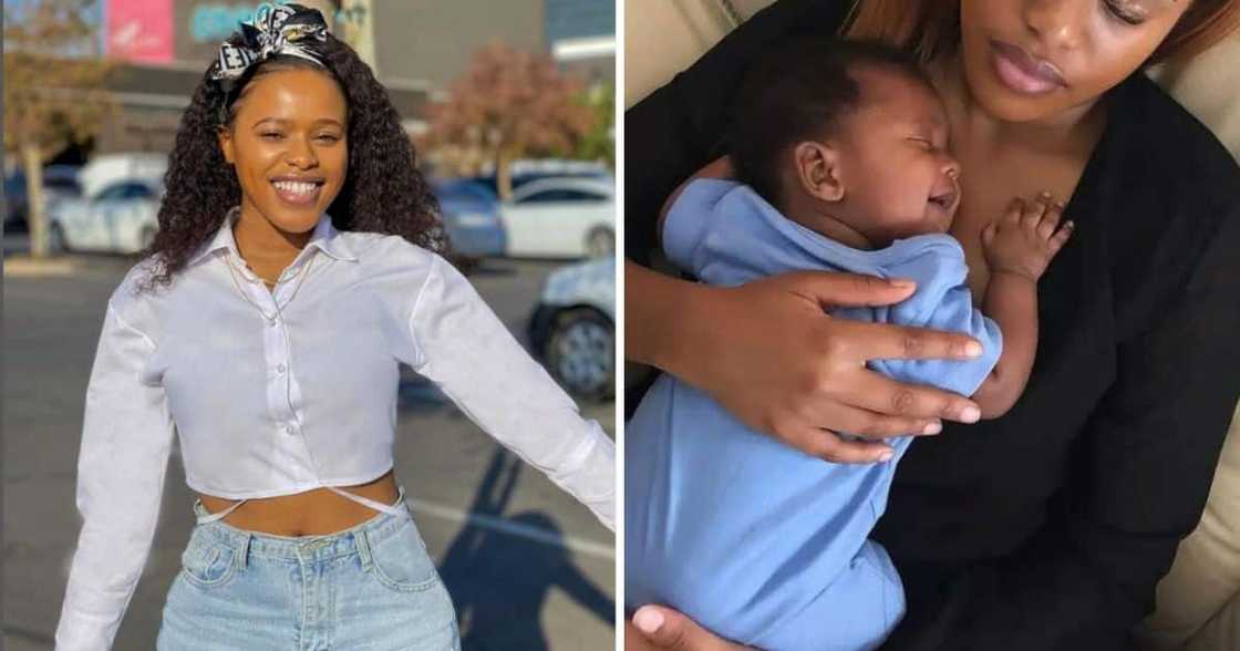 Natsha Thahane's baby Natsha Thahane's baby