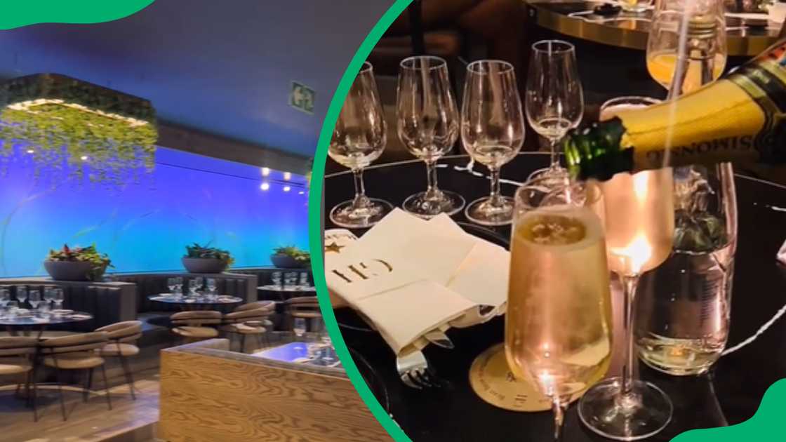 Inside the GH on Festival restaurant and champagne being served Inside the GH on Festival restaurant and champagne being served