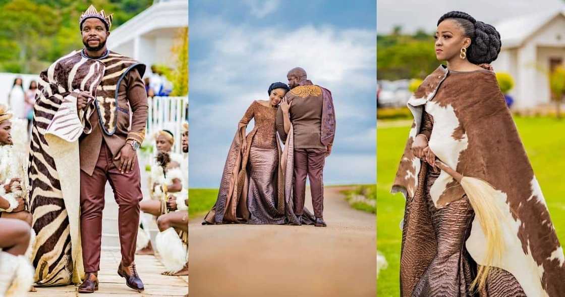 Newlyweds, couple, traditional attire, stunning wedding, Mzansi reacts Newlyweds, couple, traditional attire, stunning wedding, Mzansi reacts