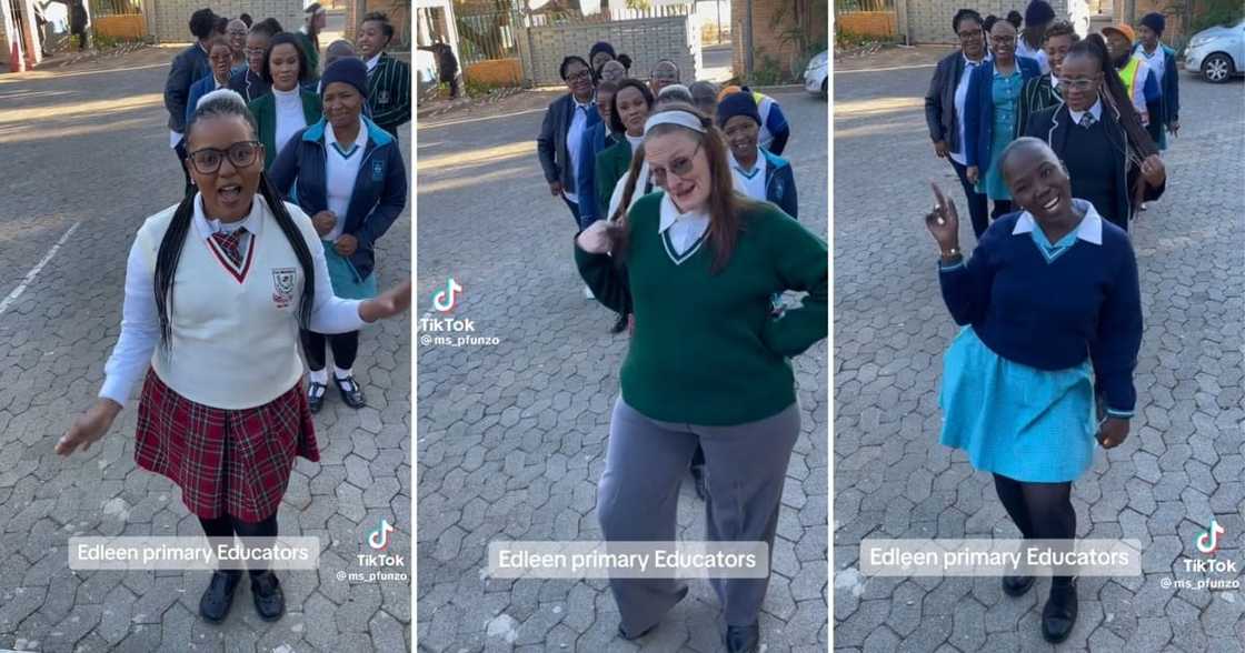 Eidleen Primary teachers wore school uniforms Eidleen Primary teachers wore school uniforms