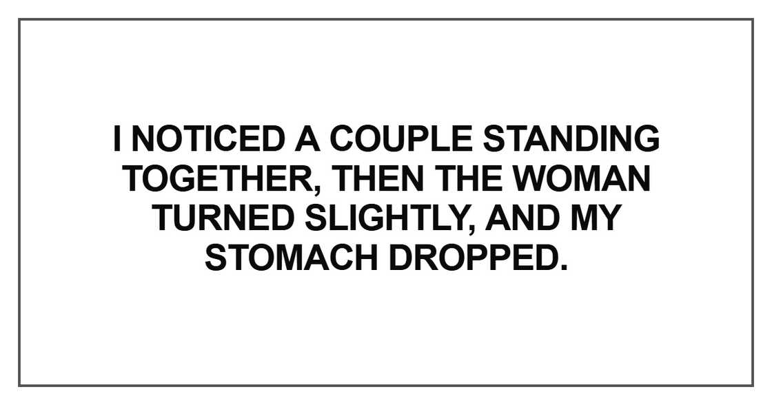 I noticed a couple standing together