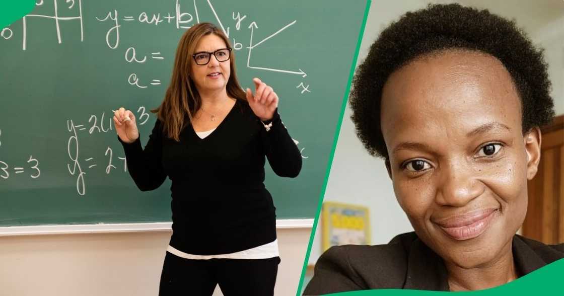 A woman showed the payslip of a maths lecturer with a master's degree. A woman showed the payslip of a maths lecturer with a master's degree.