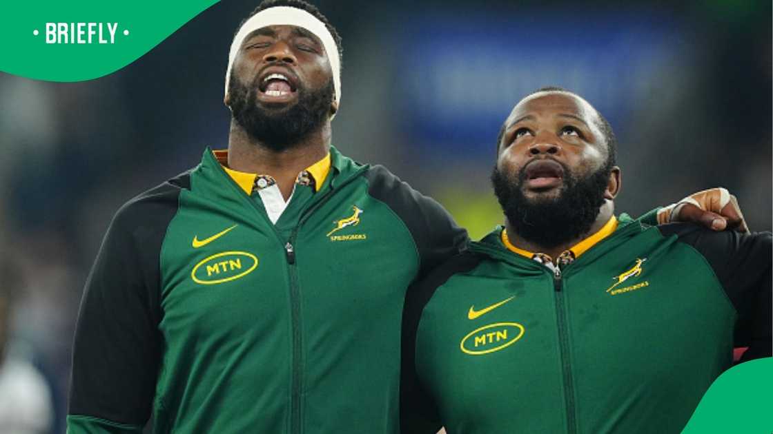 Siya Kolisi and Ox Nche enjoys English Premier League match between Chelsea and Wolverhampton Wanderers.