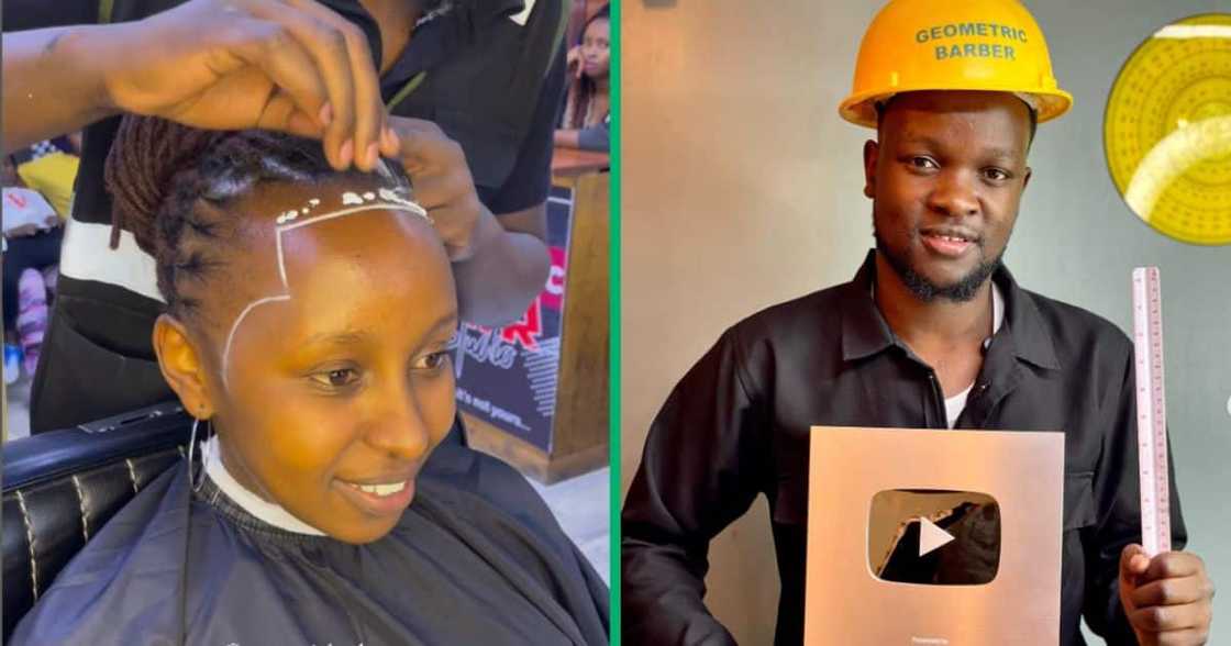 A video on Instagram showed a barber gluing fake hair onto a woman's forehead to create a new hairline for her dreadlocks A video on Instagram showed a barber gluing fake hair onto a woman's forehead to create a new hairline for her dreadlocks