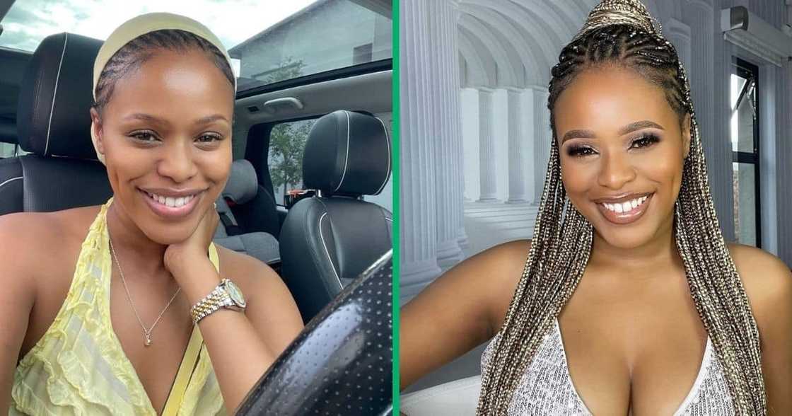 Natasha Thahane joined a TikTok trend for Valentine's Day