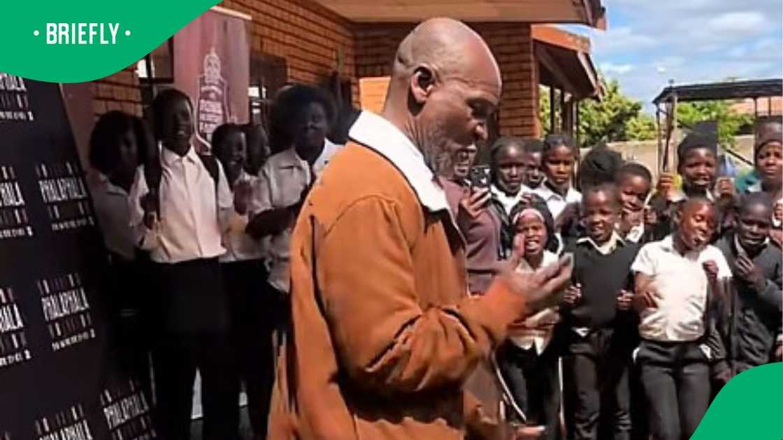A school principal stunned learners with his dance moves A school principal stunned learners with his dance moves