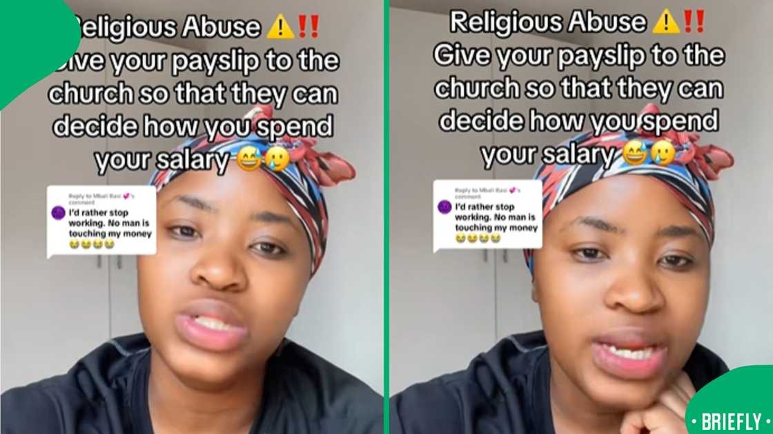 The screenshot on the right captured Beiigh sharing how churches can control your finances The screenshot on the right captured Beiigh sharing how churches can control your finances