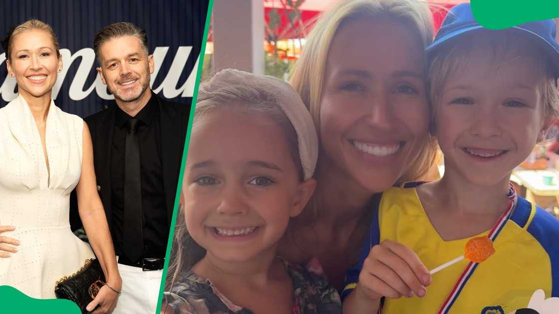 Lauren Fried and Jock Zonfrillo at the 2022 Spring Carnival (L). The author and their kids, Isla and Alfie (R)