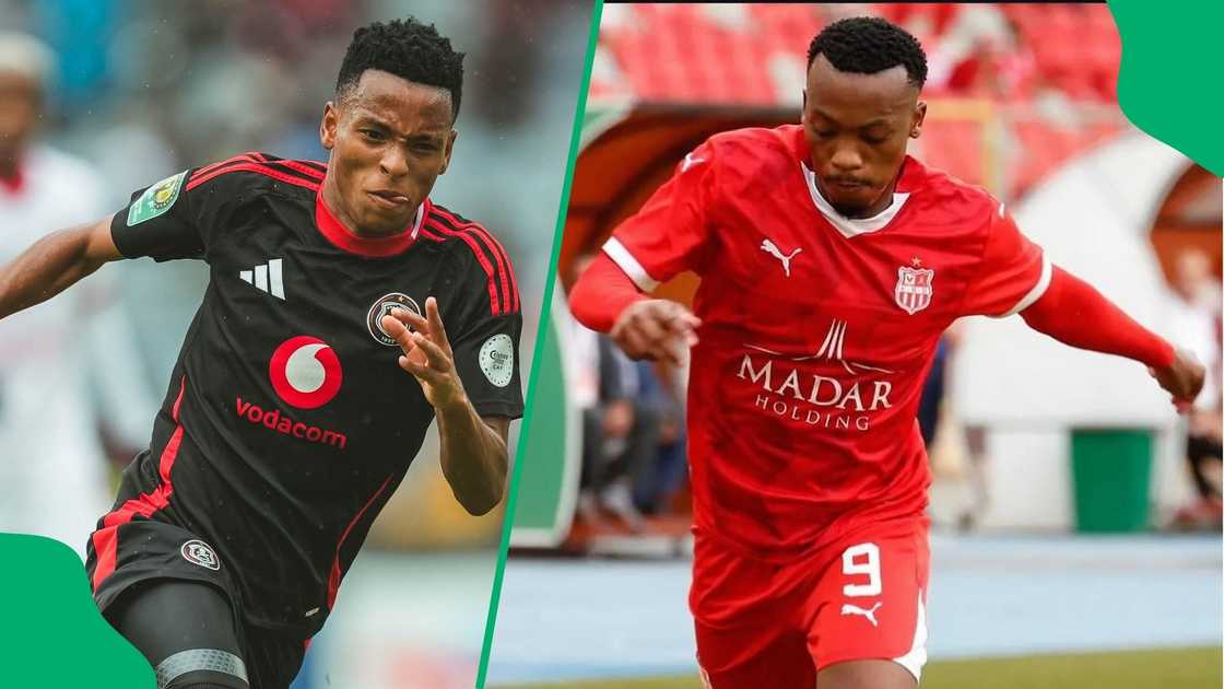 Relebohile Mofokeng and Khanyisa Mayo shared a warm embrace after a CAF Champions League tie. Relebohile Mofokeng and Khanyisa Mayo shared a warm embrace after a CAF Champions League tie.