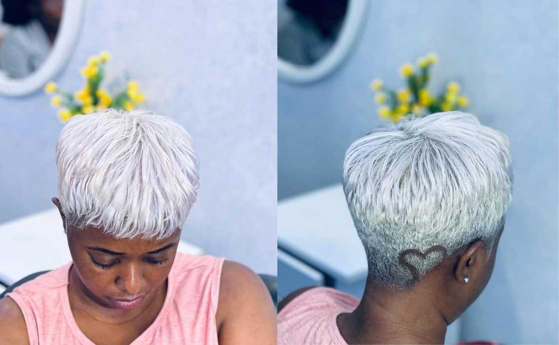 Platinum buzz cut Platinum buzz cut