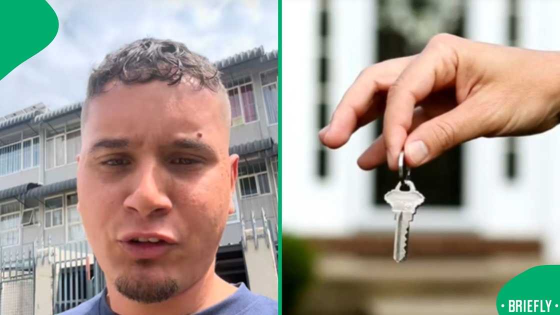 The visual on the right captured his hand with the house keys