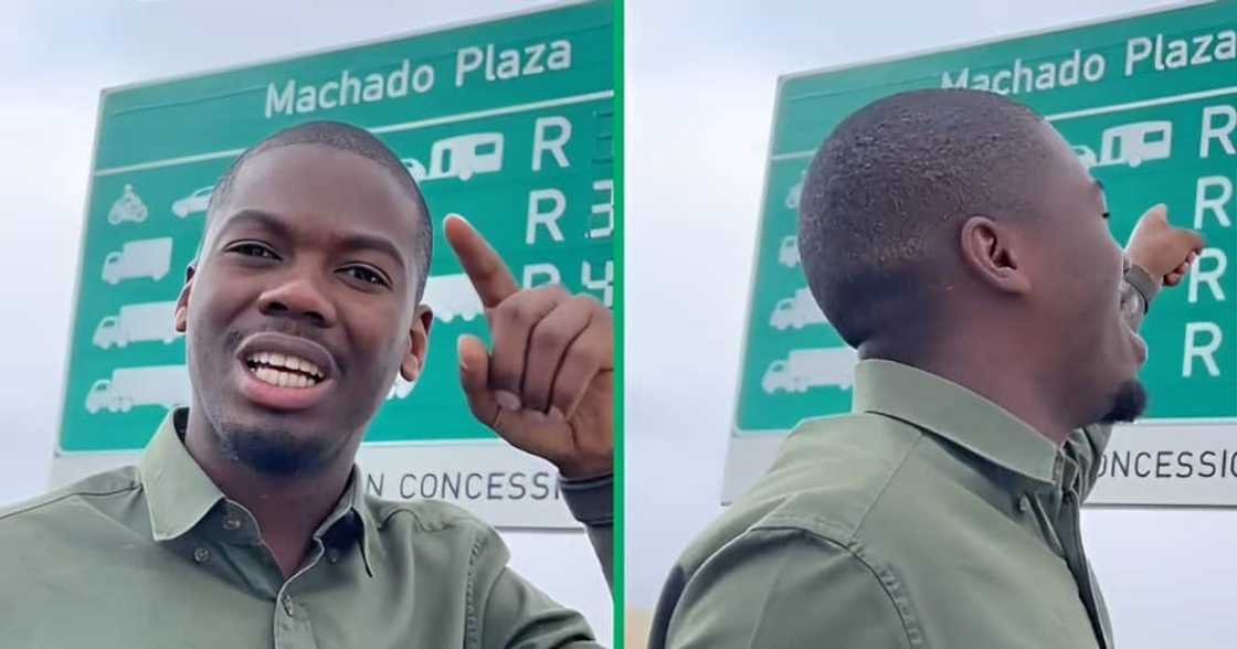 A South African citizen complained about high tollgate fees on TikTok A South African citizen complained about high tollgate fees on TikTok