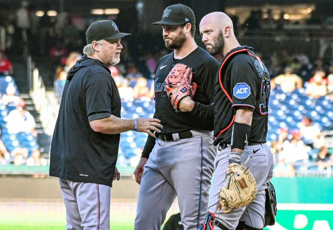 Mel Stottlemyre, JT Chargois and Jacob Stallings at Nationals Park