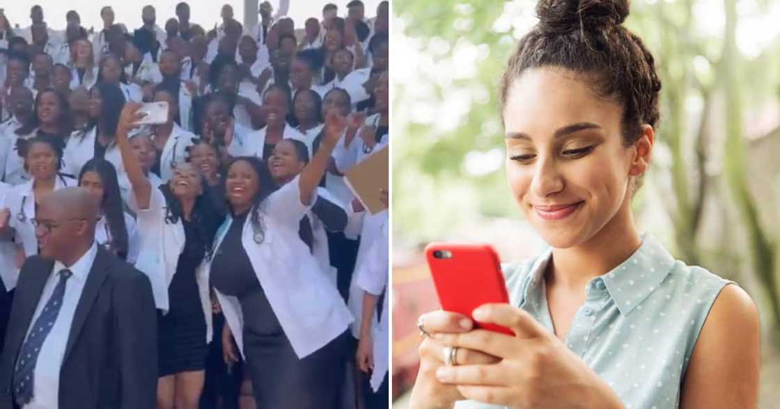 Medical students lit up the TL when they celebrated officially becoming a doctor. Medical students lit up the TL when they celebrated officially becoming a doctor.
