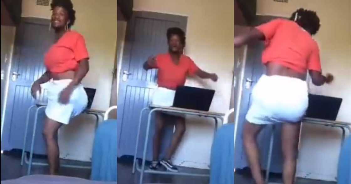 Man has a blast in ladies clothes Man has a blast in ladies clothes