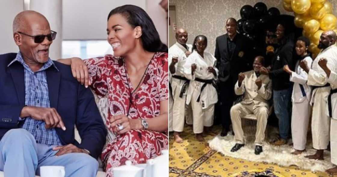 Connie Ferguson, Shona Ferguson, dad, birthday, party