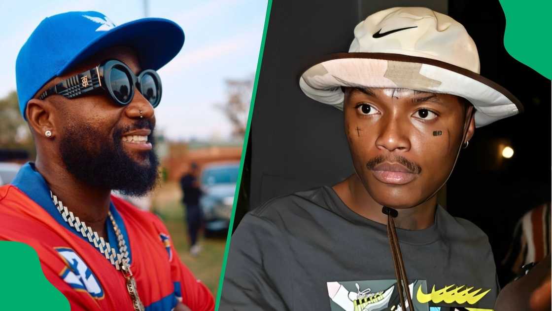 Cassper Nyovest and Shebeshxt joined for an epic performance. Cassper Nyovest and Shebeshxt joined for an epic performance.