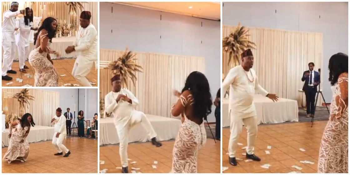 Video shows adorable moment dad throws feet in the air while dancing with his daughter at wedding Video shows adorable moment dad throws feet in the air while dancing with his daughter at wedding