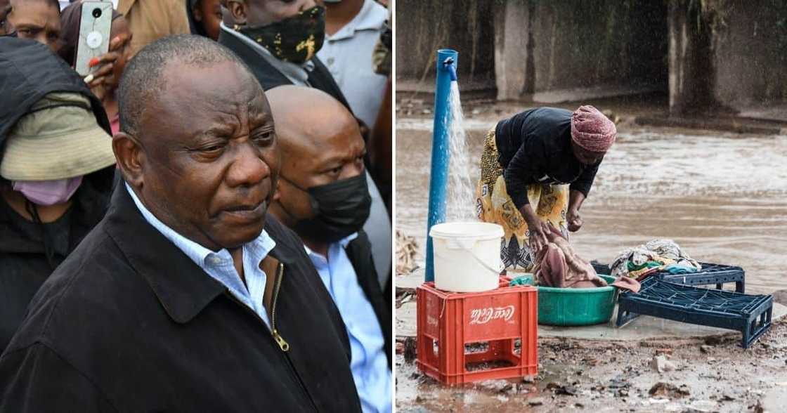 President Cyril Ramaphosa, national state of disaster, KZN floods President Cyril Ramaphosa, national state of disaster, KZN floods