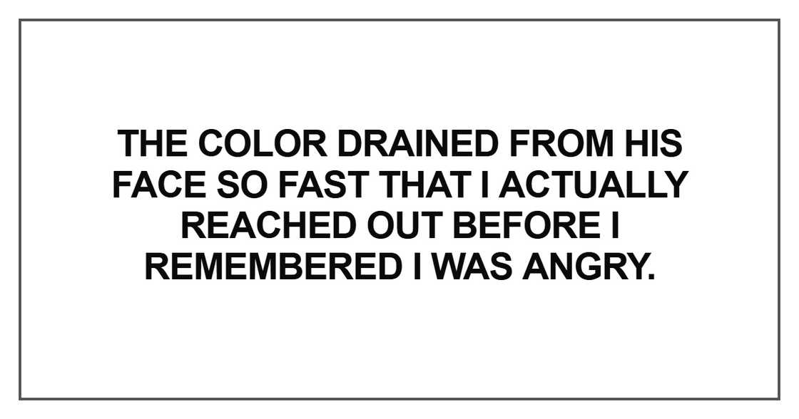 The color drained from his face