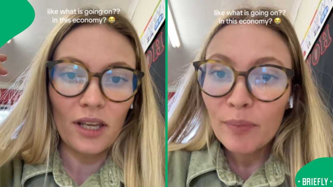 Screenshot of TikTok showing her discussing the high costs of matric dances and parents’ financial strain