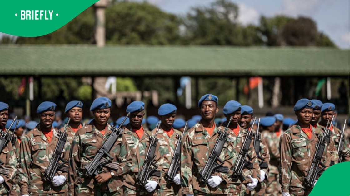 The South African National Defence Force danced and sang in a TikTok video. The South African National Defence Force danced and sang in a TikTok video.